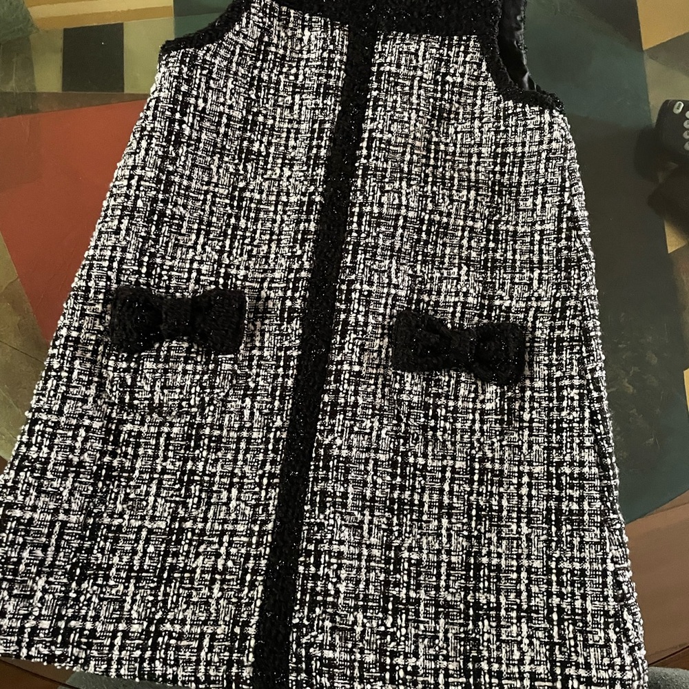 Beautiful Chanel looking dress can wear with black turtleneck or without